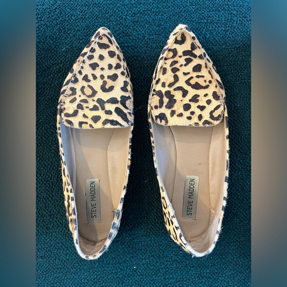 Steve Madden 7.5 Cheetah Print Flats